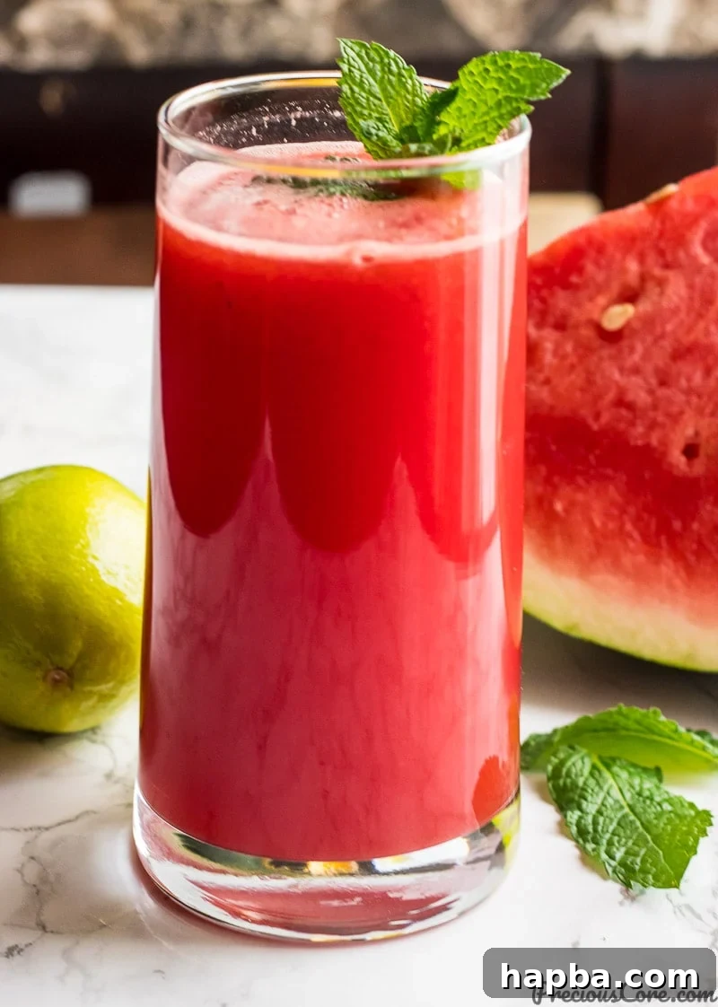 Watermelon Mint Juice Recipe