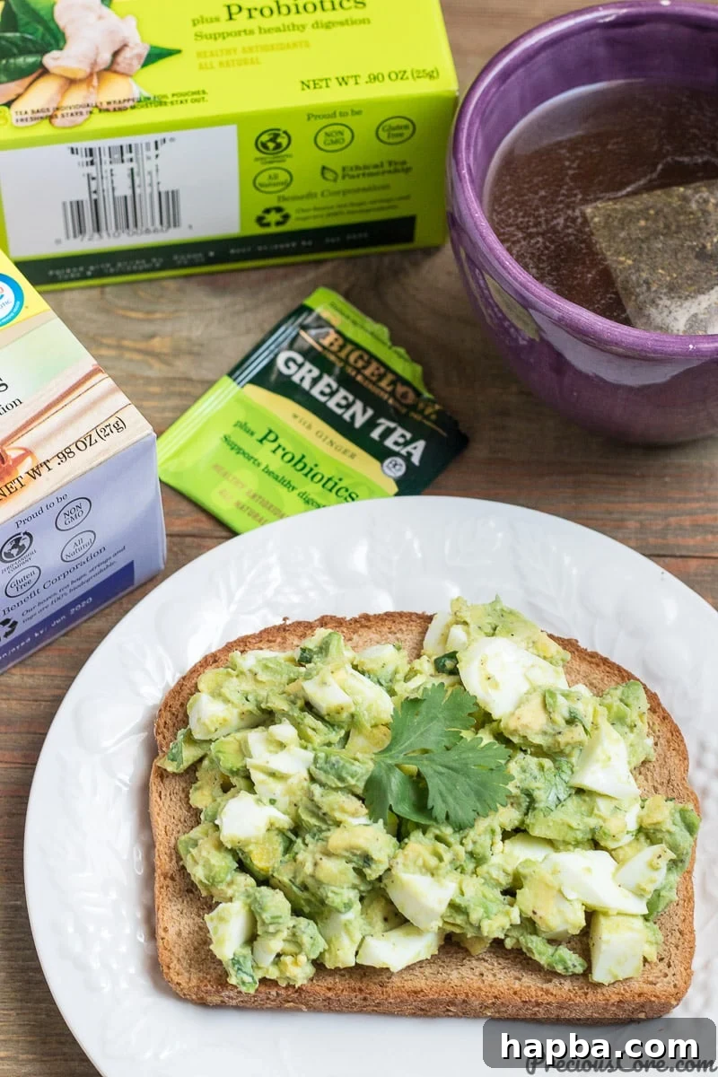 Creamy Avo Egg Delight 6 Avocado Egg Salad breakfast and tea
