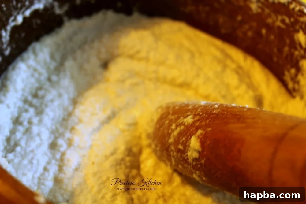 Accra beans batter being mixed