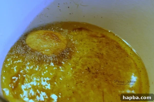 Accra beans frying to golden brown