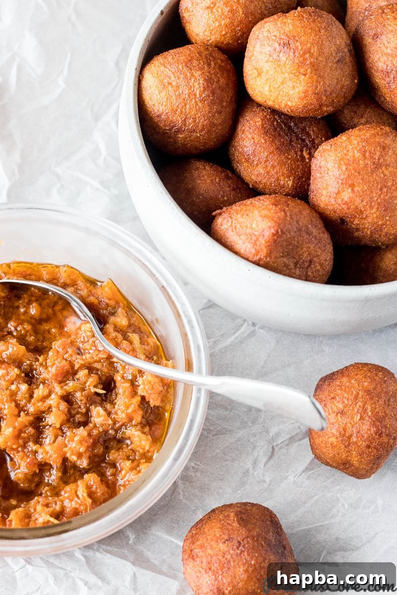 A basket of freshly fried Accra Banana, ready to be served.