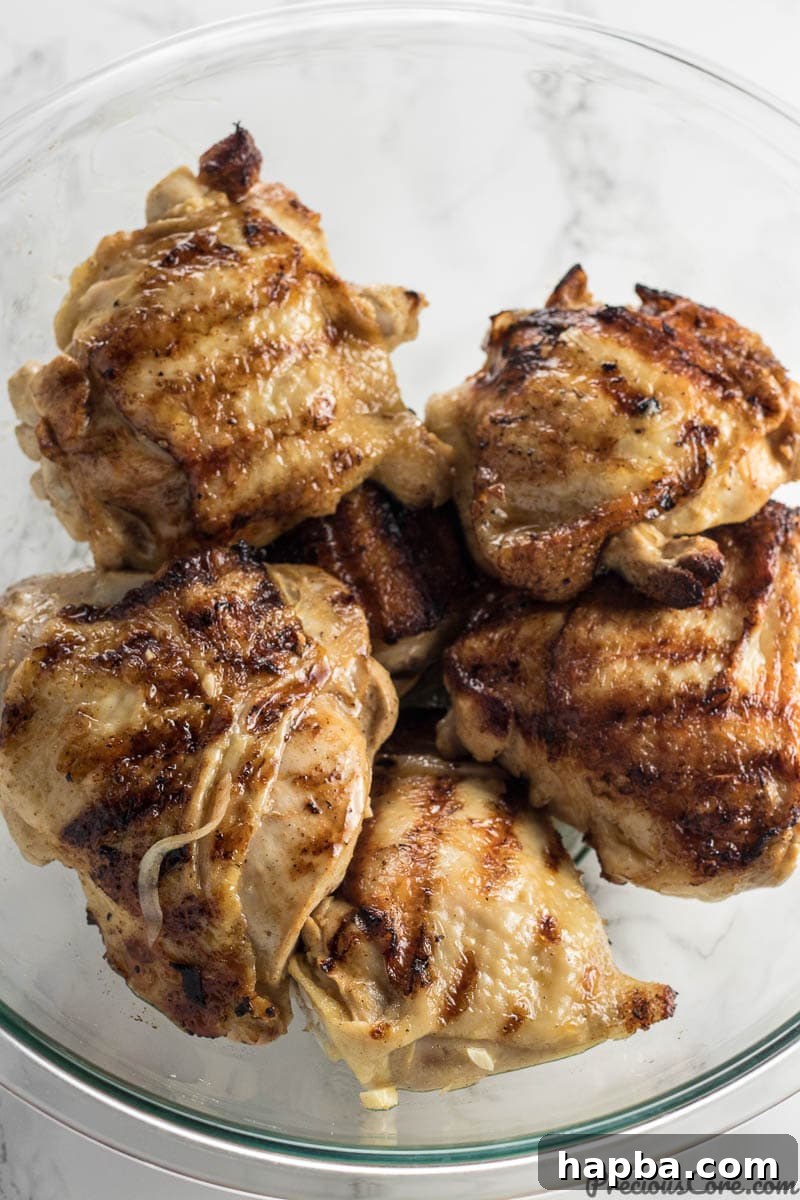 Grilled chicken for chicken yassa or poulet yassa