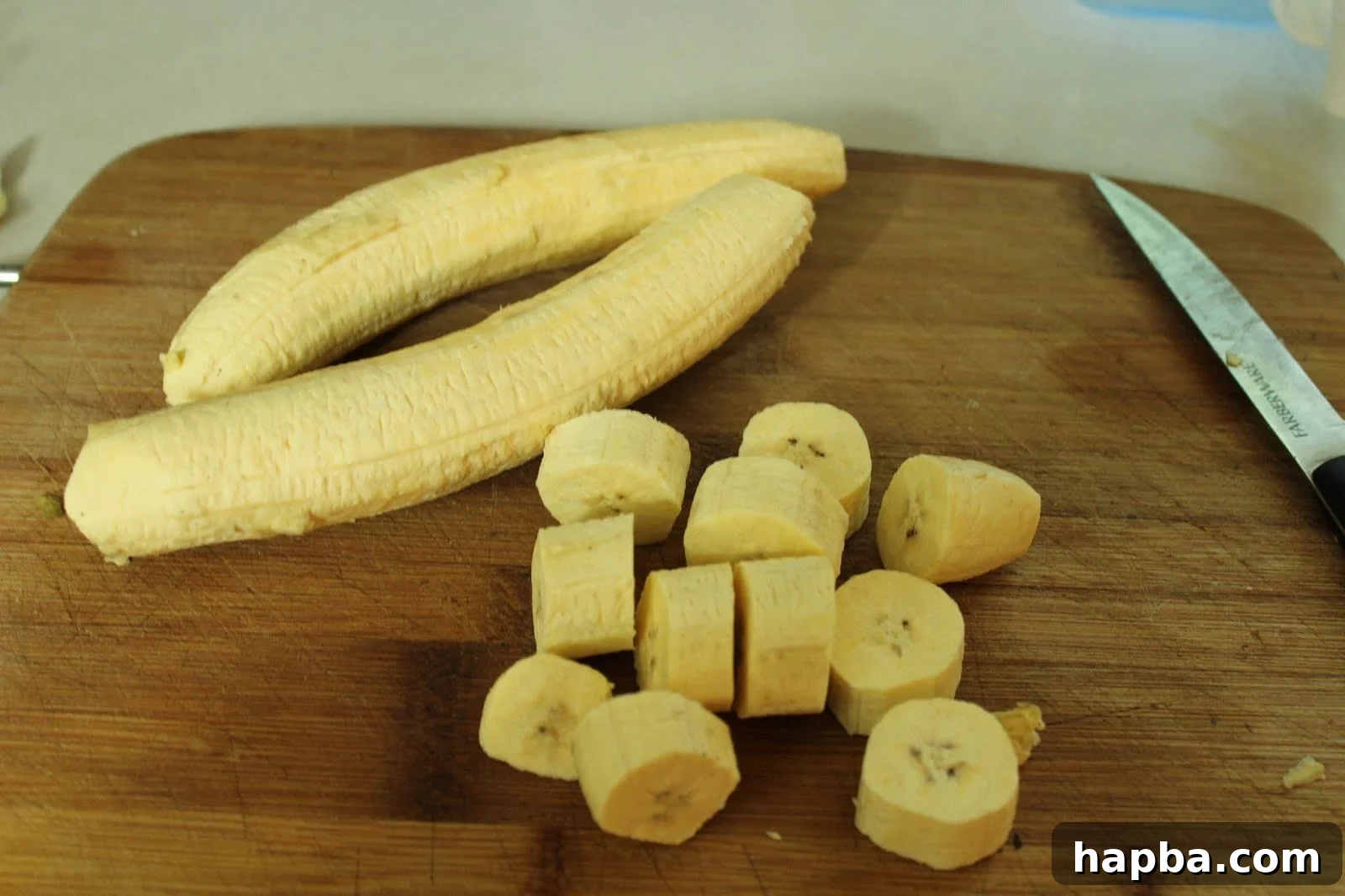 Sliced Unripe Plantains