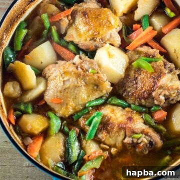 Chicken and Potatoes in pot