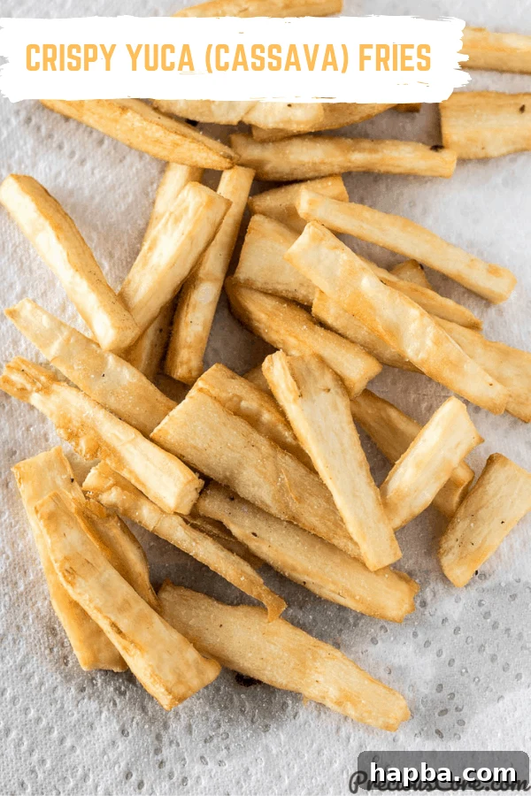 Yuca Fries on Paper Towel, a delicious snack or side dish.