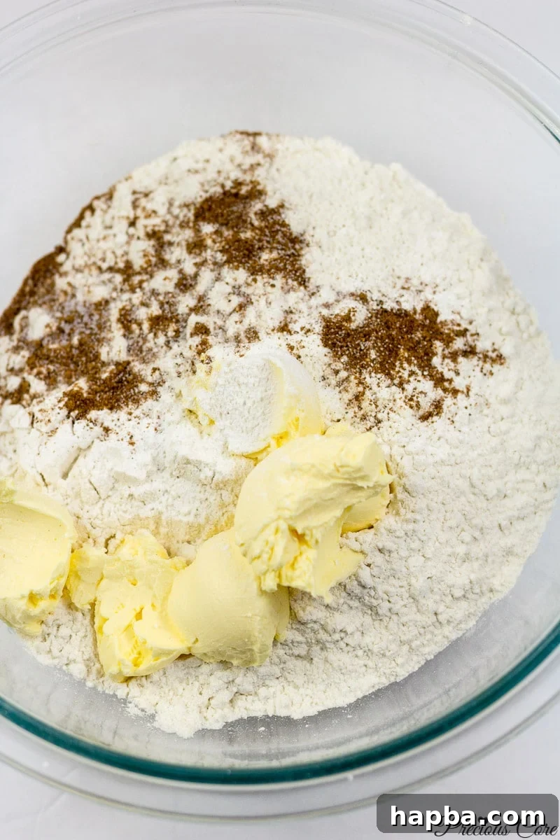 Dry ingredients for Cameroon doughnuts in a mixing bowl before combining.