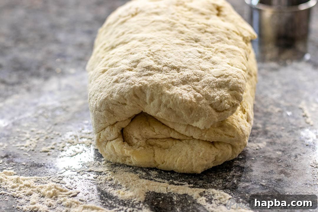 Perfectly Flaky Homemade Buttermilk Biscuits 7 Folded biscuit dough for layers