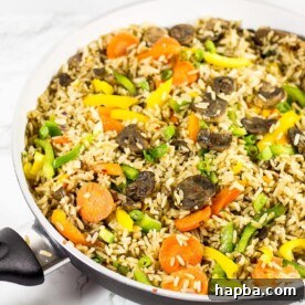 Mushroom fried rice recipe.