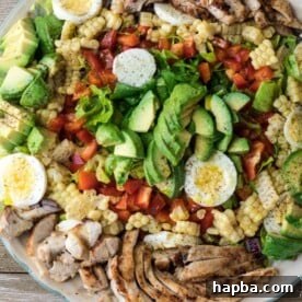 Platter of chicken avocado salad